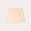 Short droit taille élastiquée jaune femme