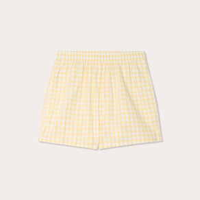 short droit taille elastiquee jaune femme Short droit taille élastiquée jaune femme