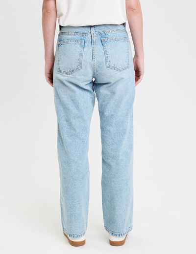 Jean droit taille standard denim triple stone femme