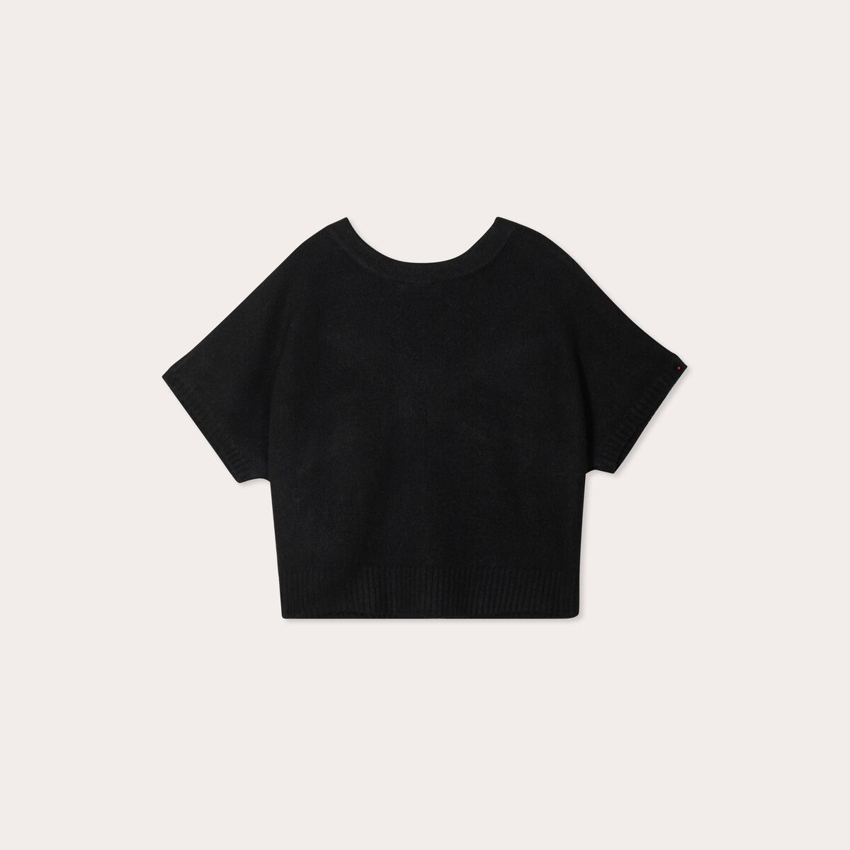 Pull dos devant détail noeud noir femme
