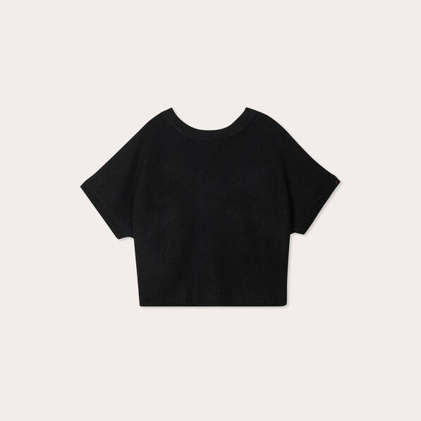 pull dos devant detail noeud noir femme Pull dos devant détail noeud noir femme