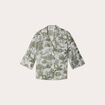 Blouse manches 3/4 en jean blanc femme
