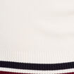 Pull manches courtes col polo ecru femme
