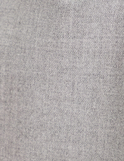 Pantalon large taille haute gris clair femme