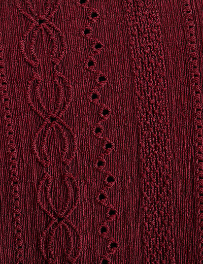 Blouse broderie anglaise violet foncé femme