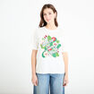 T-shirt col rond manches courtes ecru femme