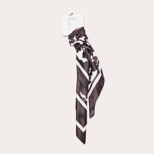 foulard carre satin noir femme Foulard carré satin noir femme