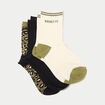 Lot de 3 paires de chaussettes vert kaki femme