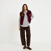 Gilet sans manches fausse fourrure prune femme
