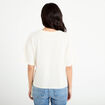 T-shirt &agrave; fronces avec bijou ecru femme
