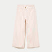 Jean wide leg cropped taille haute blanc femme