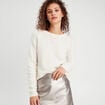 Pull manches longues ecru femme