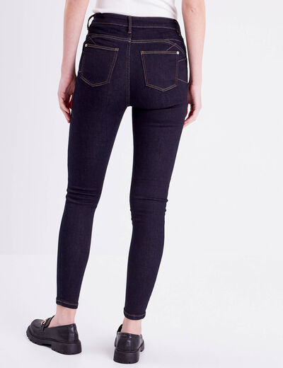 Jeans skinny taille standard denim brut femme