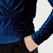 T-shirt velours bleu foncé femme