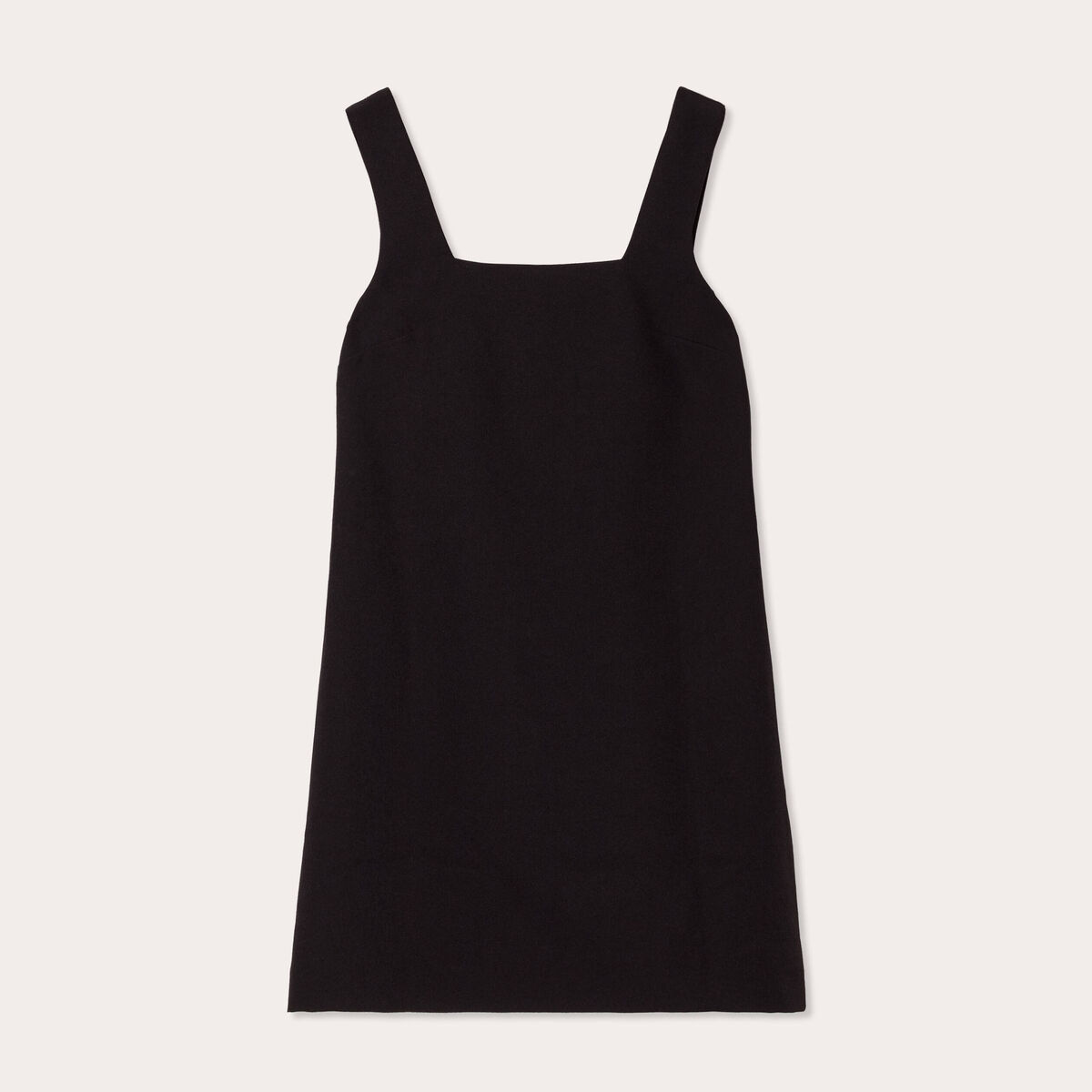 Robe chasuble évasée bretelles noir femme