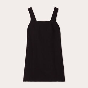 Robe chasuble évasée bretelles noir femme