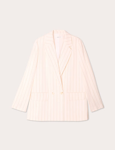 Veste blazer manches longues blanc femme