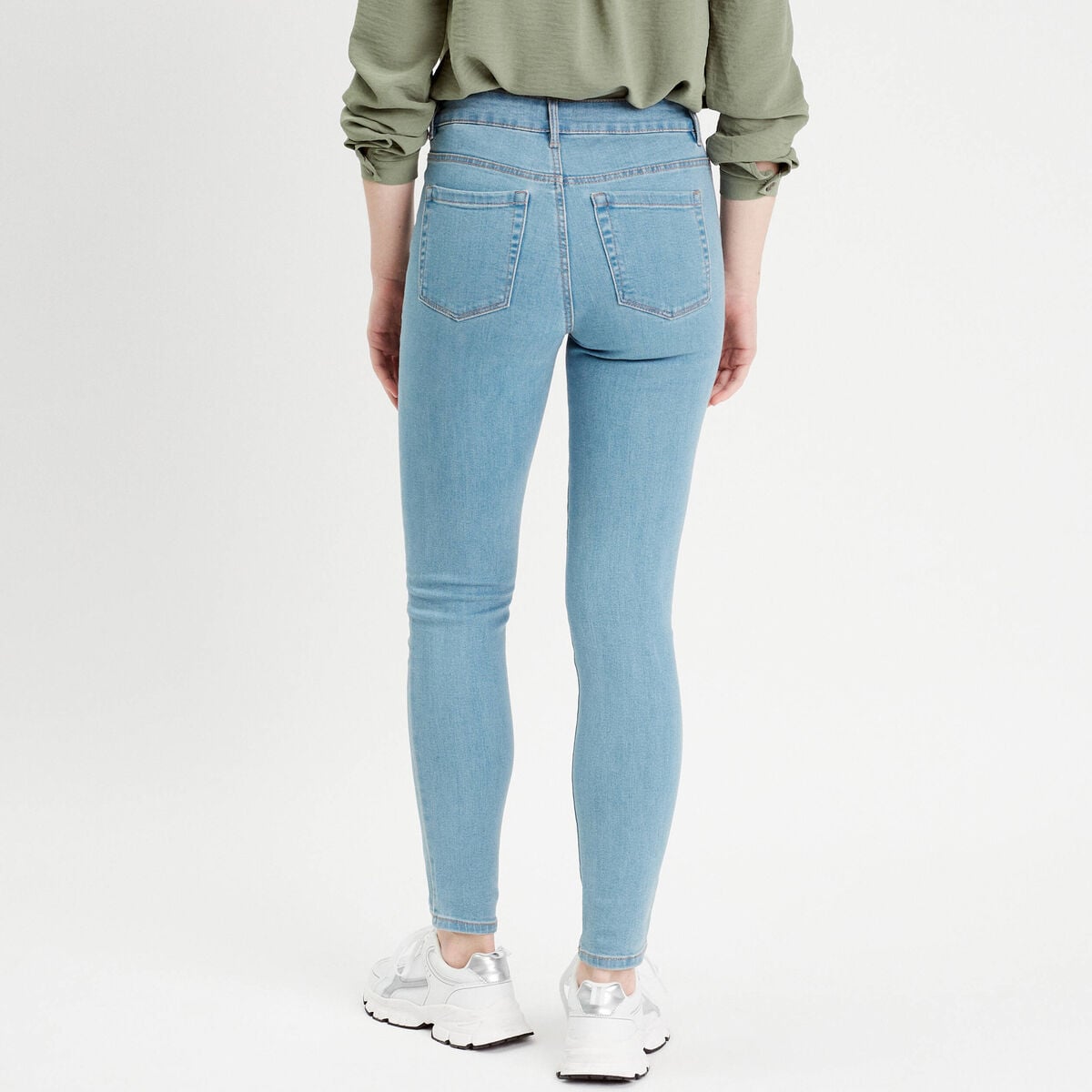 Jeans slim denim dirty femme