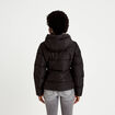 Doudoune cintr&eacute;e &agrave; capuche noir femme