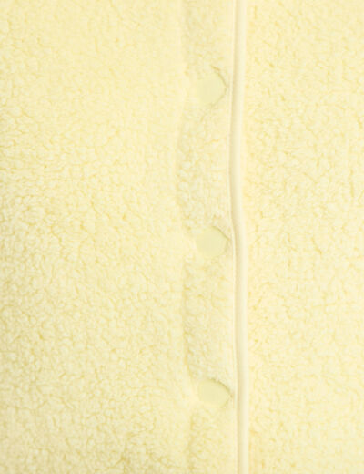 Veste sans manches effet polaire jaune clair femme