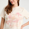 T-shirt manches courtes ecru femme