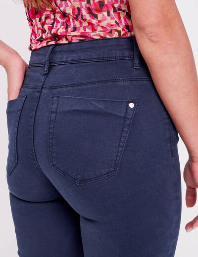 Pantacourt bleu marine femme