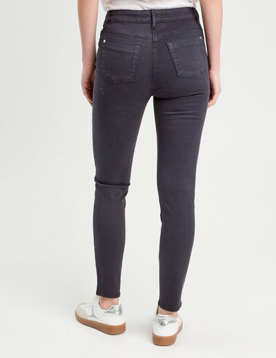 Jeans slim 5 poches bleu marine femme