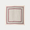 Foulard satin&eacute; soyeux ecru femme