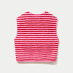 Gilet sans manches effet bouclette rose fushia femme