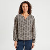 Blouse manches longues noir femme