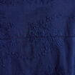 Blouse ample col montant manches longues bleu marine femme