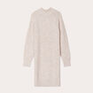 Robe pull droite col rond sable femme