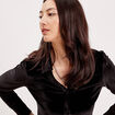 Chemise en velours noir femme