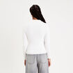 Gilet coupe ajust&eacute;e ecru femme