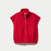 Gilet sans manches col montant rouge femme