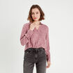 Chemise manches longues rose femme