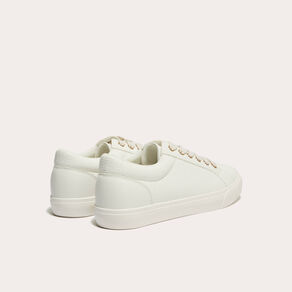 Baskets à lacets blanc femme