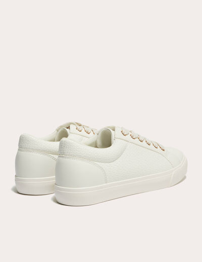 Baskets à lacets blanc femme