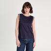 Débardeur sans manches bleu marine femme