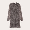 Robe évasée taille smockée noir femme