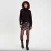 Jupe-short simili cuir noir femme