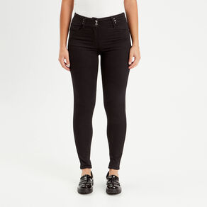 Jeans skinny push up denim noir femme