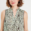 Blouse sans manches bleu femme