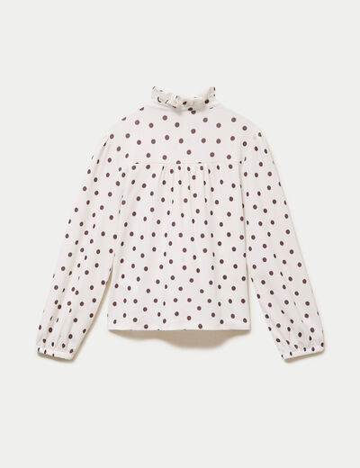 Blouse manches longues blanc femme