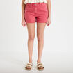 Short en jean 5 poches rose framboise femme
