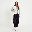 Gilet sans manches bouclette ecru femme