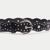 Ceinture large &agrave; d&eacute;tails clout&eacute;s noir femme