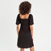Robe droite avec noeud noir femme