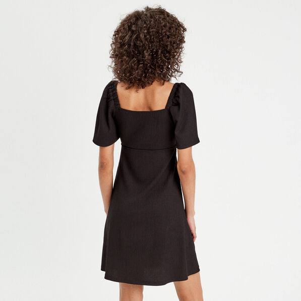 robe droite avec noeud noir femme Robe droite avec noeud noir femme