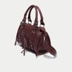 Sac port&eacute; main bordeaux femme